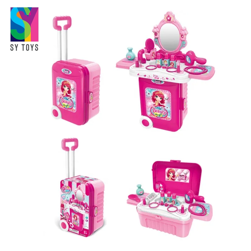 SY Girl Makeup Камера моделирования перевязки Play Set 3 В 1 году Dresser Cosmetic Toy