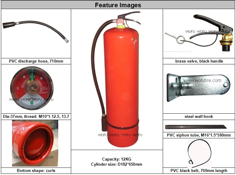 12kg Portable ABC Dry Chemical Powder Fire Extinguishers