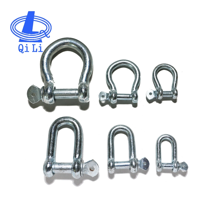 Galvanized Screw Pin Us Type Steel Drop Forged Shackle