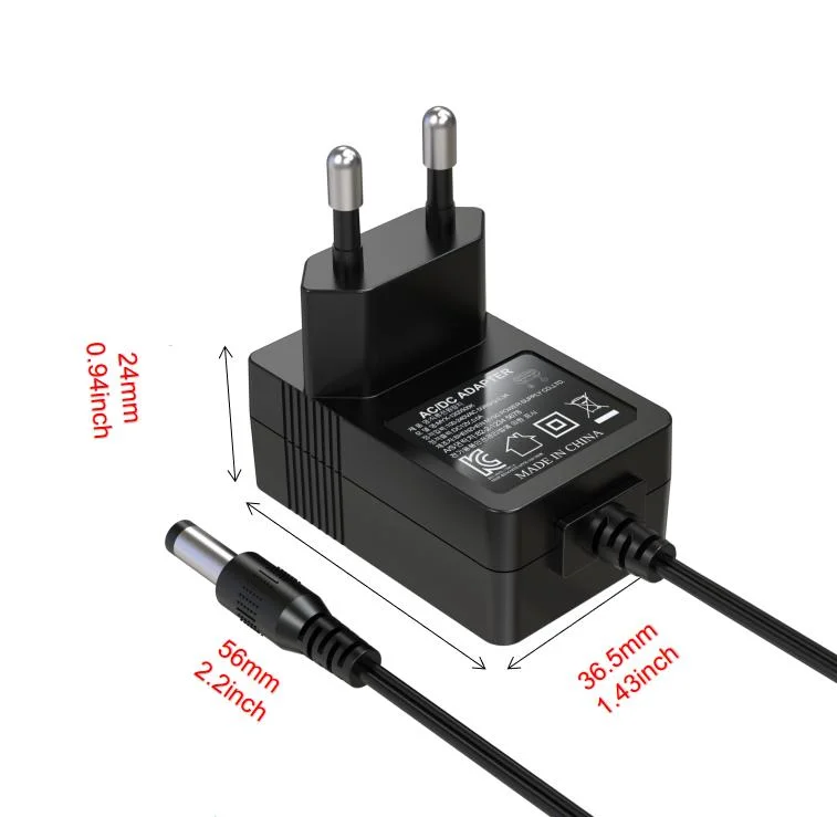 Kr Plug Kc EMC Certificate Switching AC DC Power Supply 12volt 2A Output Mx24W Adapter