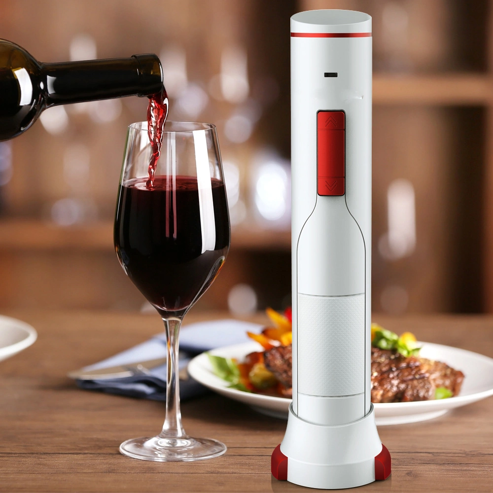 Electric Set Rechargeable with Foil Cutter Bottle Shape Aerator Gift Wine Opener