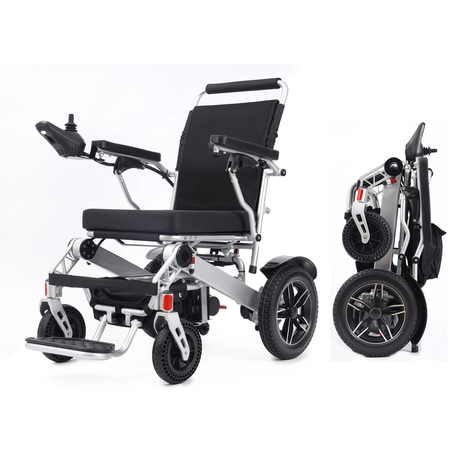 500W Motor Lightweight Portable Motorised Wheelchair for Disabled with Lithium Battery 12ah