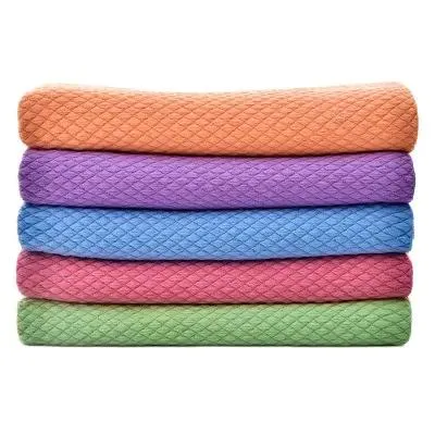 Household Lint Free Microfiber Fish Scale Cloth Cleaning Cloth Towel for Glass Car Kitchen