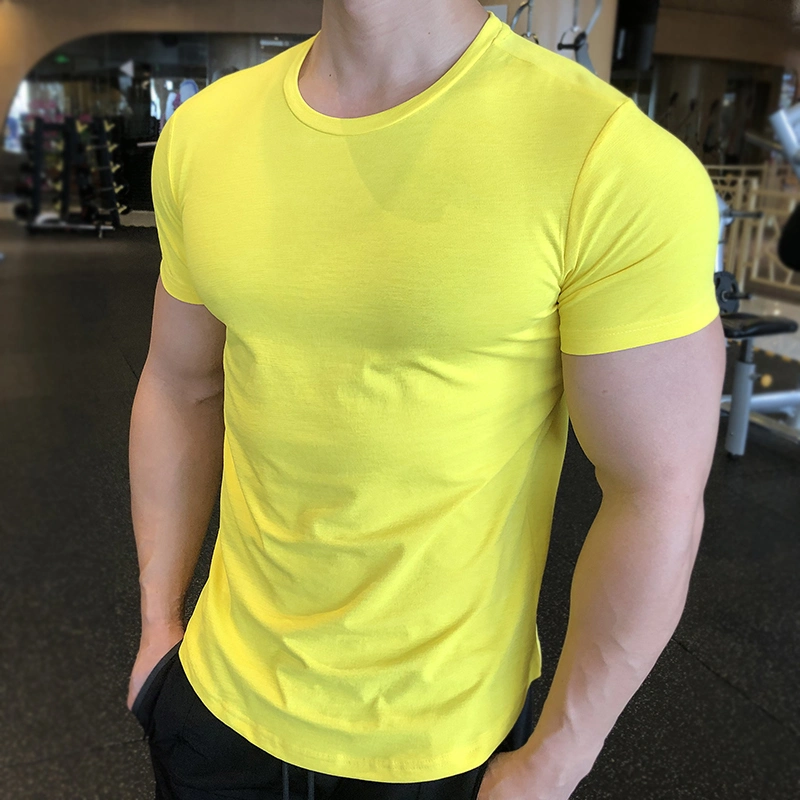 100% Polyester Plain T Shirt Men Activewear Quick Dry Sports Running Shirt Custom Logo T Shirt