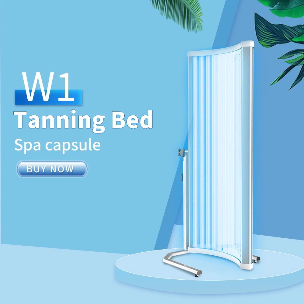 Cama bronceadora Cosmedico Uso doméstico de la luz de todo su cuerpo 360 grados de rotación mintiendo&amp;Dosel Bodypad solarium vertical