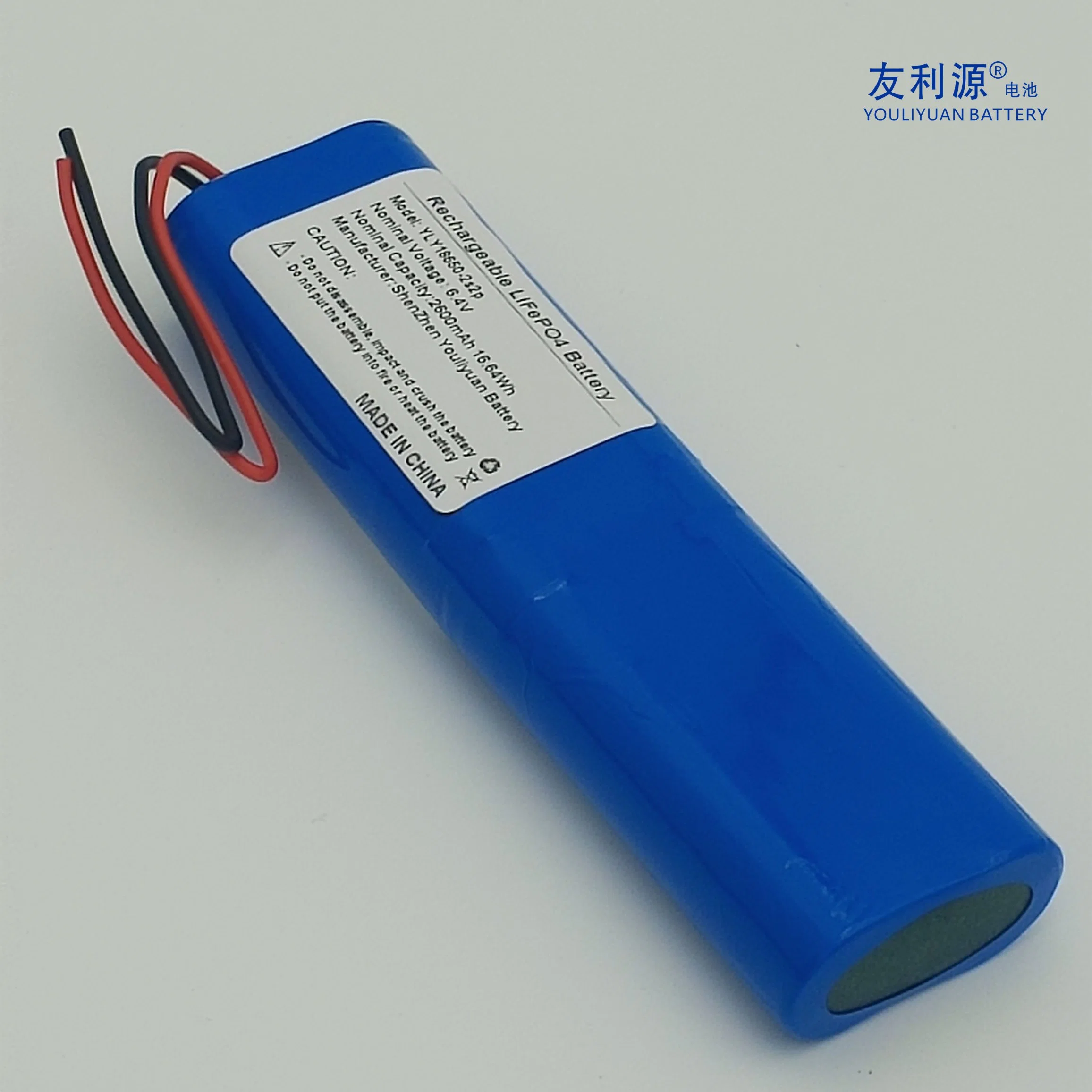 18650 خلية 2s2p 6.4V 2600mAh LFPO4 مع BMS لمدة أدوات لاسلكية من LAMP ووكي توكي