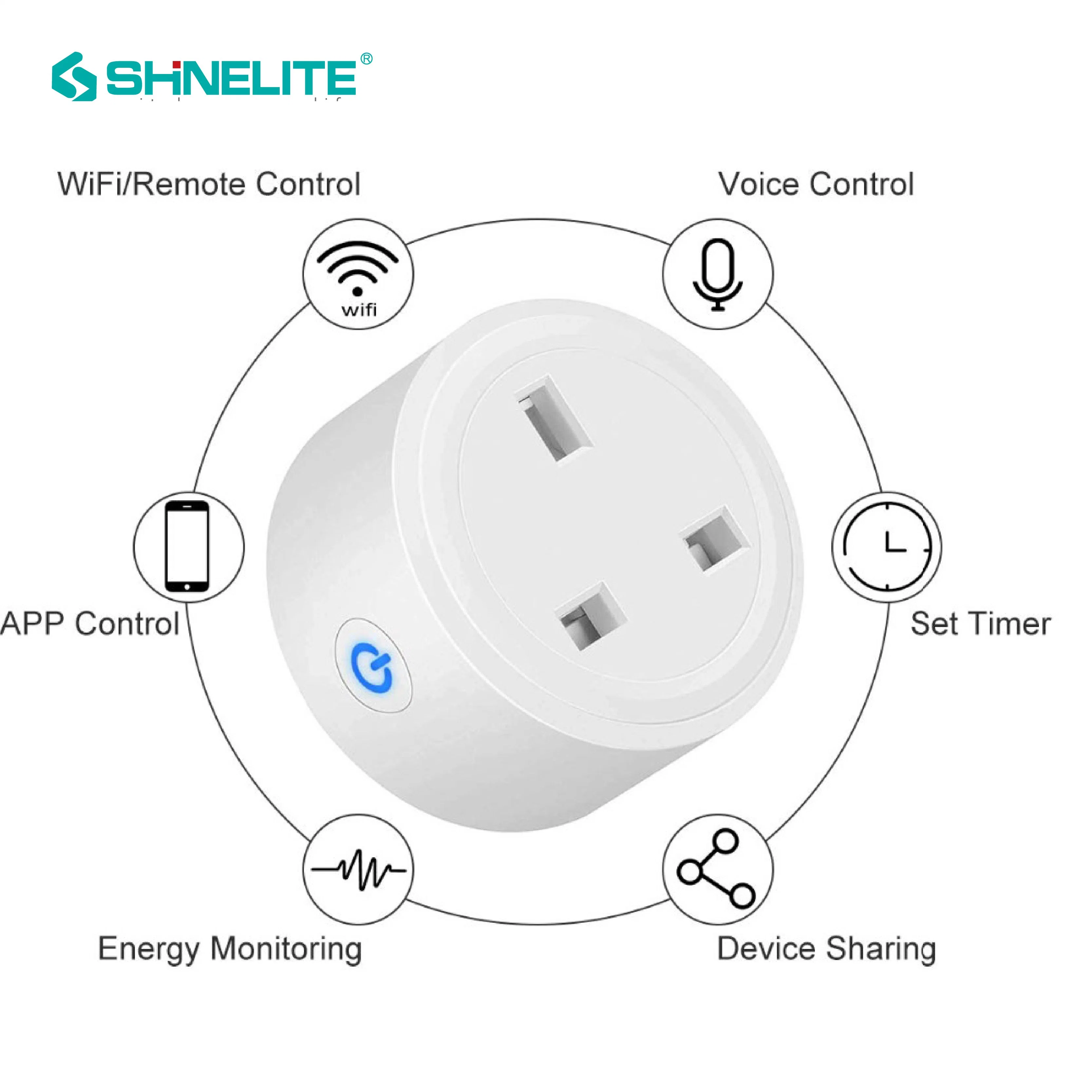 16A EU UK Us Smart WiFi Switch Remote Control Tuya WiFi Plug