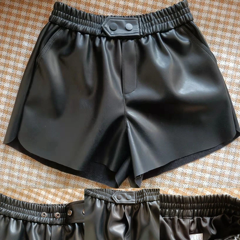 Genuine Leather Pants Distributor High Waisted PU Shorts Trousers Products