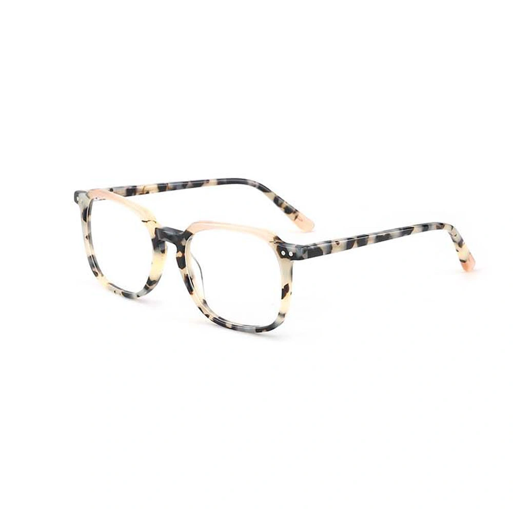 Gd New Arrive Colorful Lamination Acetate Eyeglasses Frames Transparent with Clear Lenses Eyewear