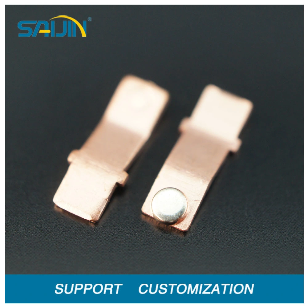 Electrical Brass Contact Part Stamping Part for Relays Silver Copper Bimetal Terminal Contact Part