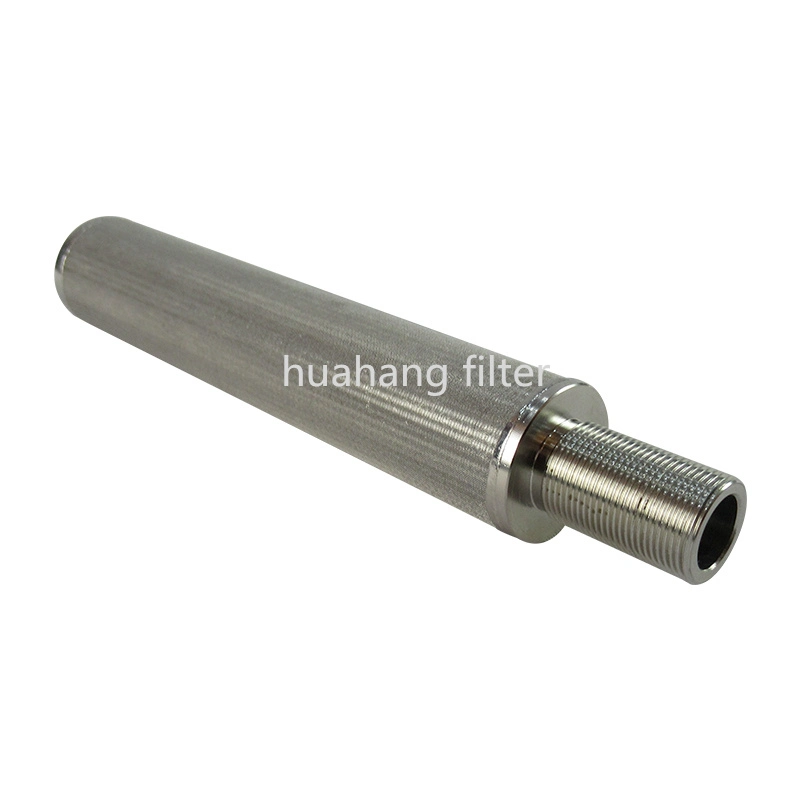 Customized threaded connection Stainless Steel Porous Wire Mesh Powder Metal Sintered Filters