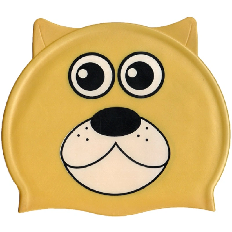 Children Kids Swimming Cap Silicone Waterproof Swim Hat Animal Swim Hats Bathing Cap in Cute Cartoon Animal Design for Boys Girls Swimming