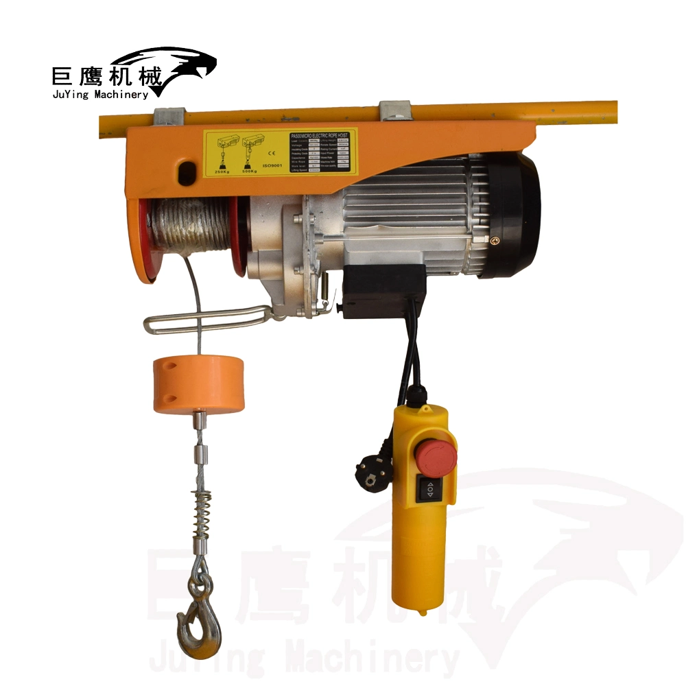 Construction Lifting Equipment Mini Electric Hoist PA Series Double Hook 230V 1000kg