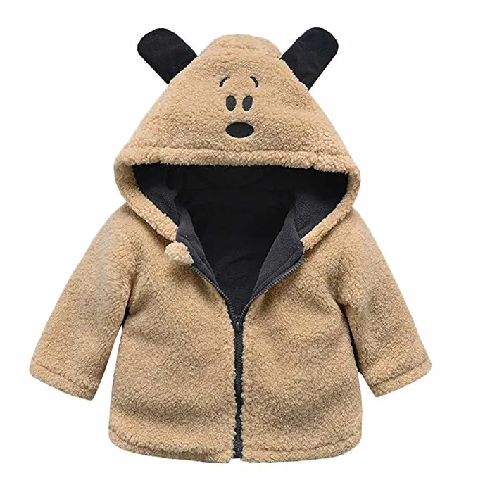 Children's Garment Baby Kids Hooded Jackets Thick Warm Coat