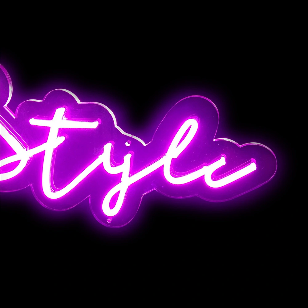 Custom Fashion Wall Mounted Pink LED Flex Neon Light Sign