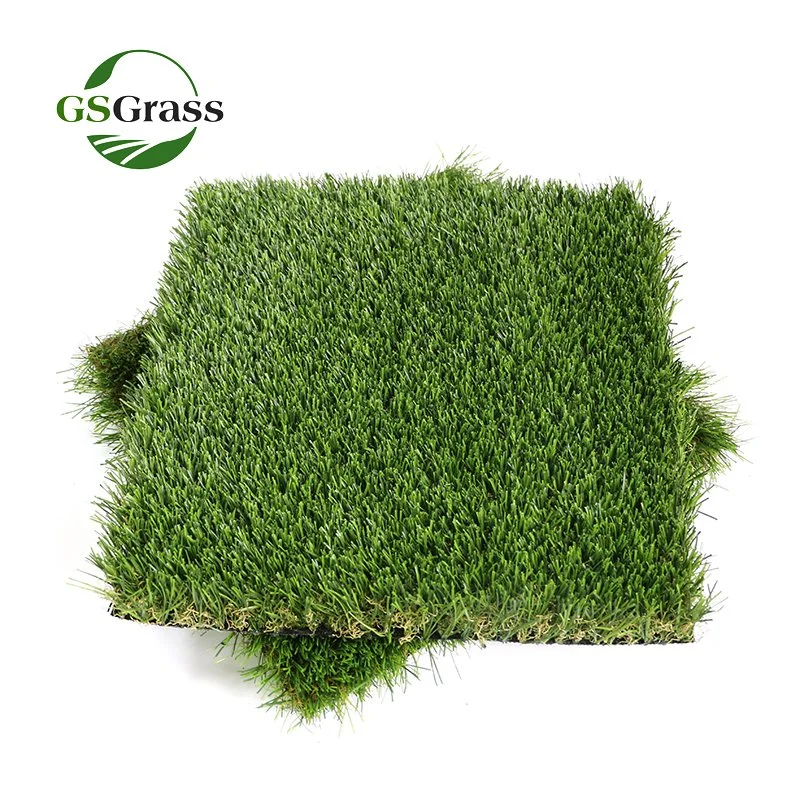 Four Color Autumn Outdoor Flooring Synthetic Grass Turf Landscaping Artificial Grass Tiles