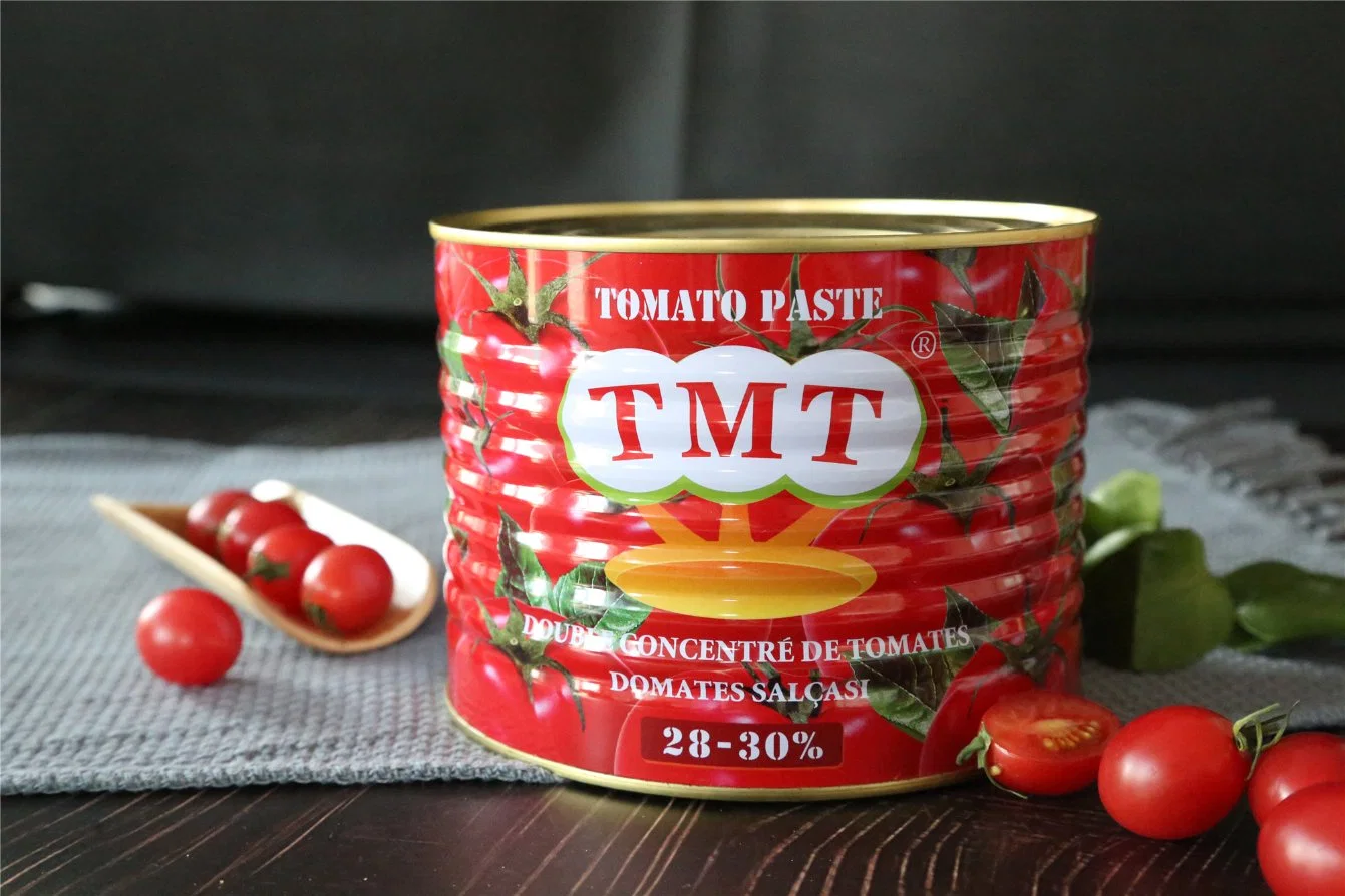 Factory Price 28-30% Brix Canned Tomato Paste 2200g