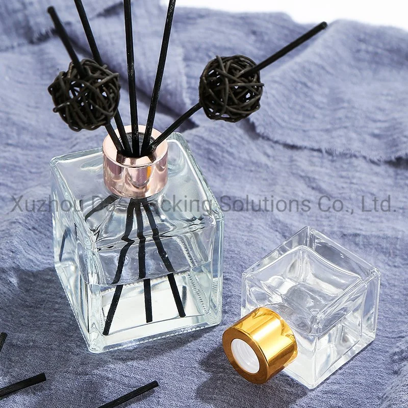 Custom Scent 100ml Clear Marble Aromatherapy Reed Diffuser Glass Bottle