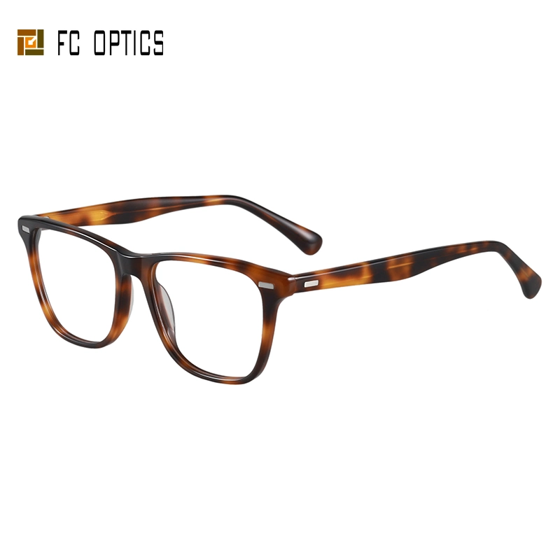 New Design Myopia Spectacle Acetate Rectangle Unisex Rts Prescription Eyeglass Frame