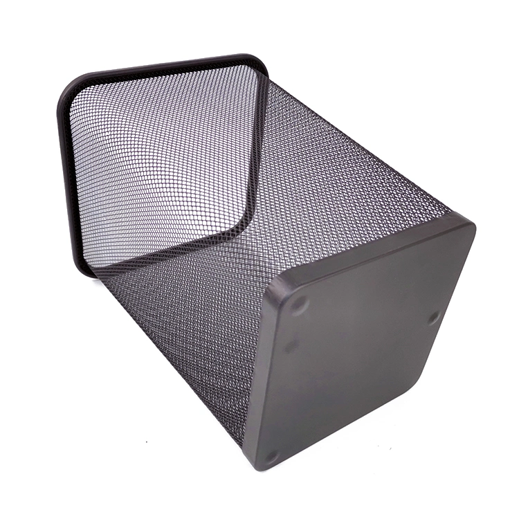 Office Kitchen Rubbish Waste Bin Commercial Bathroom Round Metal Mesh Dustbin Garbage Can Trash Cans