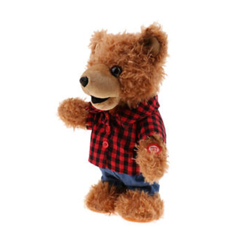 Customized Branded Electrical Music Plush Toy Teddy Bear Soft Toy with T-Shirt Classic Stuffed Animal Teddy Bear Plush Toy