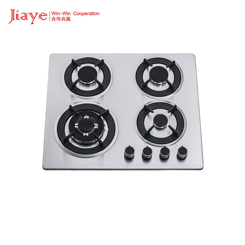 8mm Stainless Steel Appliance Kitchen Recessed Cast Iron Gas Hob 4 Burner Table Top Gas Stove