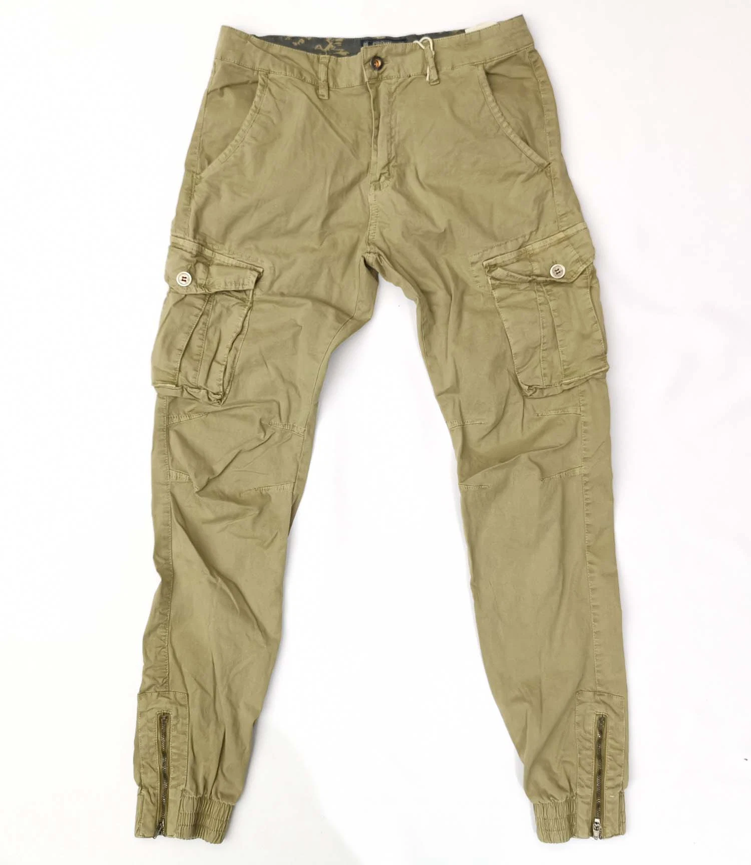 Men's Slim Spring/Summer Garment Dyed Cargo Pants