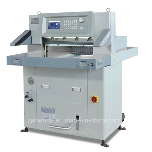 670mm Double Hydraulic Stainless Steel Button Paper Cutting Machine