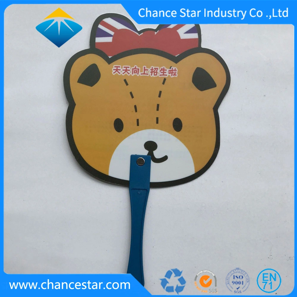 Cheap Giveaway PP Plastic Hand Fan as Advertisement Promotional Gift