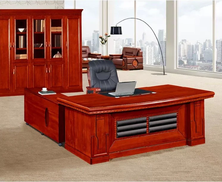 Luxury Double Side Cabinet CEO Director Executive Wooden Office Table