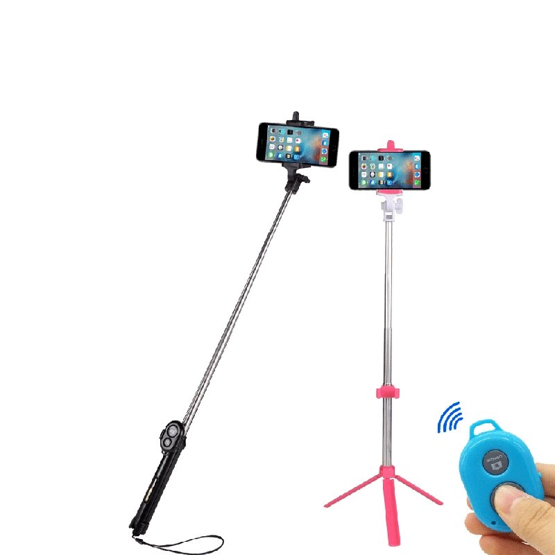 Multi-función 3-in-1 Bluetooth Cellphone/Cámara móvil trípode/Monopod Selfie Stick con flash-lámpara Función