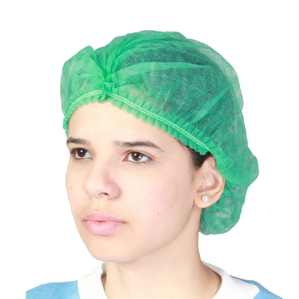 Vender PP Non-Woven caliente desechables Clip Mafia Cap Cap Cabello Net con el doble de elásticos