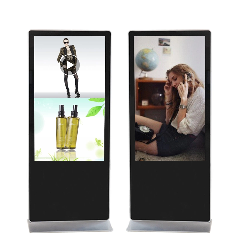 55 Inch Floor Standing 4K Resolution LCD Digital Signage Advertising Display