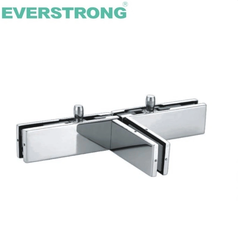 Stainless Steel and Aluminum Alloy Office Tempered Glass Door Patch Fittings for 3 Panel