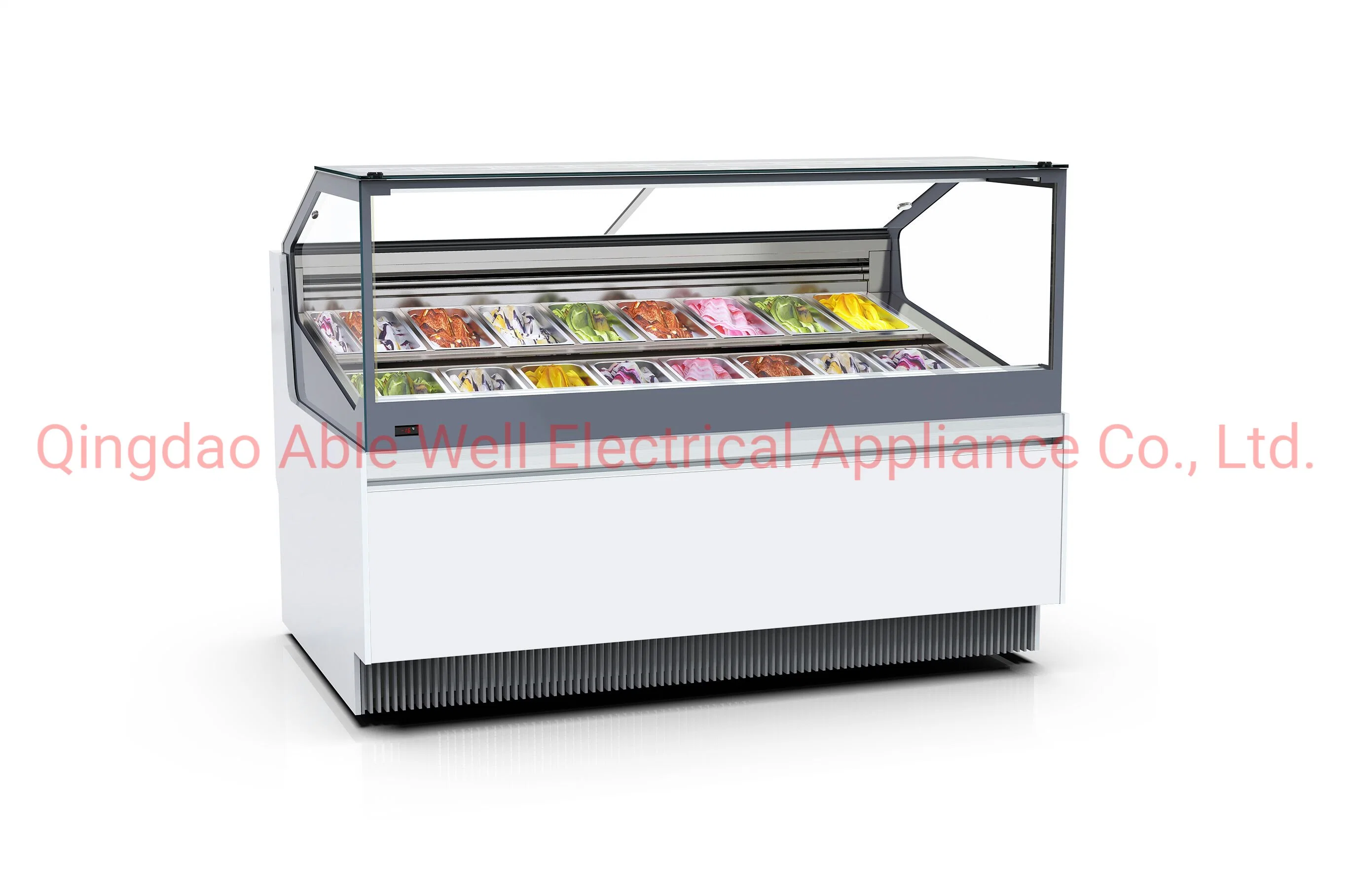 Pans Ice Cream Display Case Gelato Show Case Ice Cream Display Refrigeration