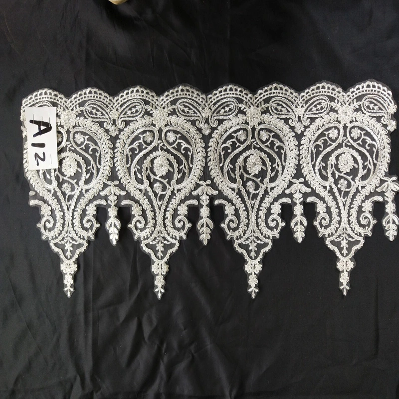 Factory Wholesale/Supplier Price Rope Embroidered Lace with Bead for Cloth