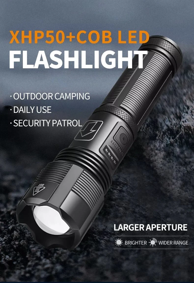 Tactical Torch USB Rechargeable Waterproof Lamp1000lumens Outdoor Camping LED Flashlight