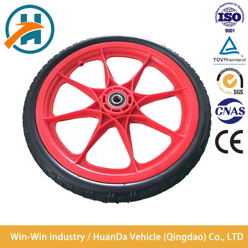 Hot Selling Colorful 16 Inch Solid PU Foam Wheel for Wheelbarrow