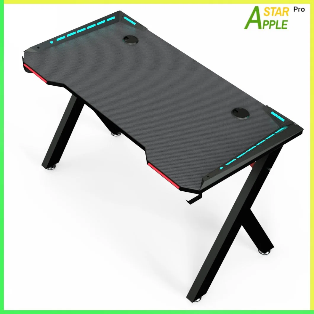 as-A2031r-1006 Wholesale Market Modern Wooden Computer LED Laptop Desk Wood Table Meeting Luxury Executive Game Home Beauty Bedroom Gaming Furniture