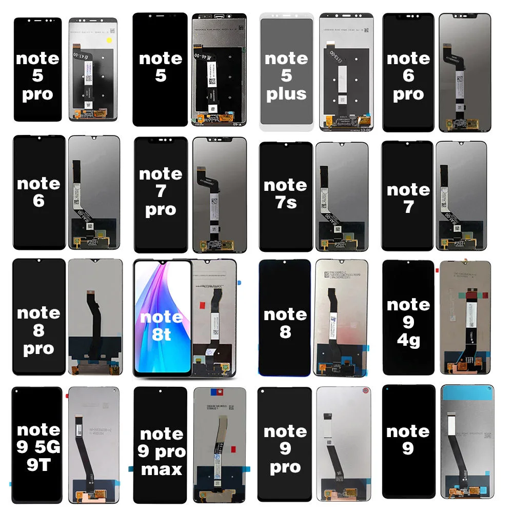 Pour Xiaomi Redmi Note 4 5 6 7 8 PRO 8A 9 9A 9c 10 11 11t Ecran LCD original Avec écran pièces de rechange du numériseur pièces de téléphone mobile