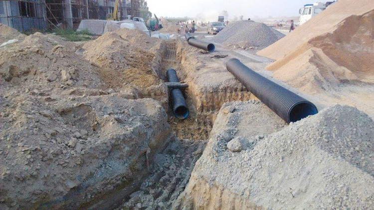 HDPE Double Wall Corrugated Black Polyethylene Pipe for Drainage