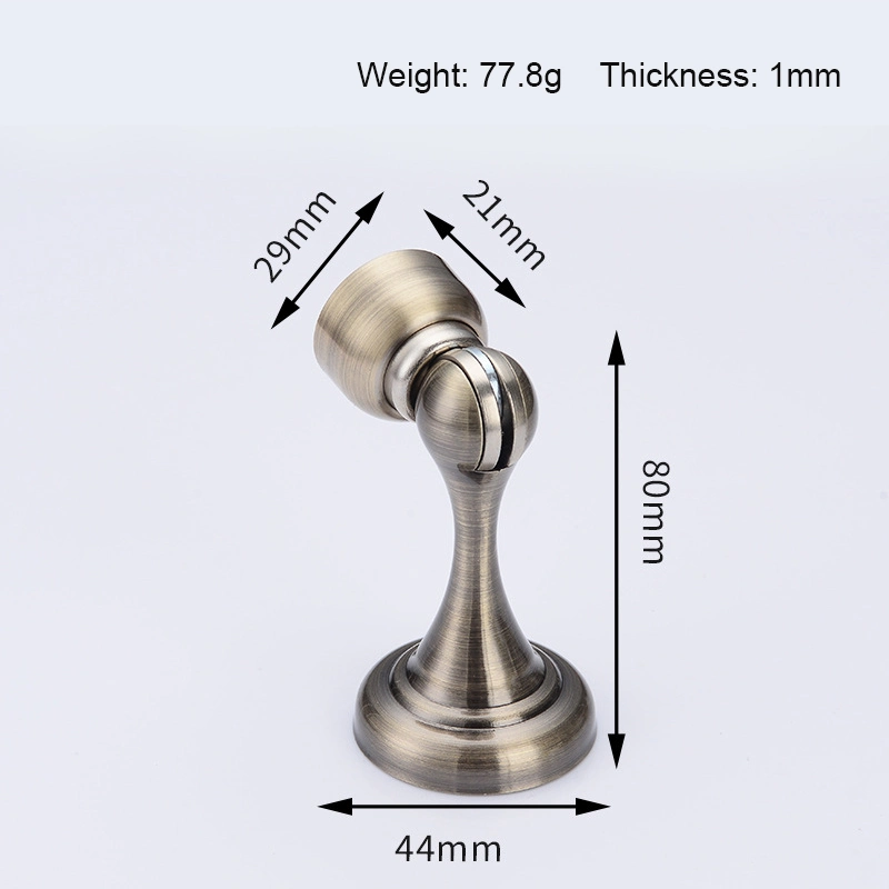 Die Casting Zinc Alloy Door Stop Floor Suction Stainless Steel Anti-Rust Door Stopper Strong Magnetic Door Hardware