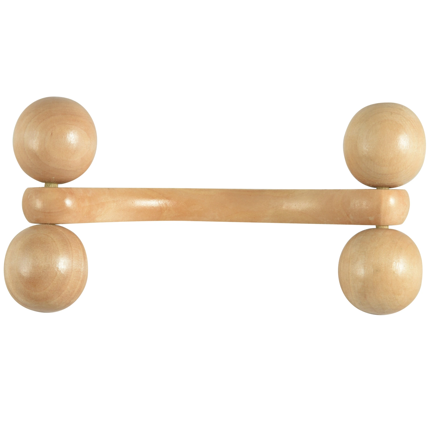 4 Ball Wooden Handheld Body Back Massage Muscle Roller Tool Massager for Neck Shoulder Arms Legs Body