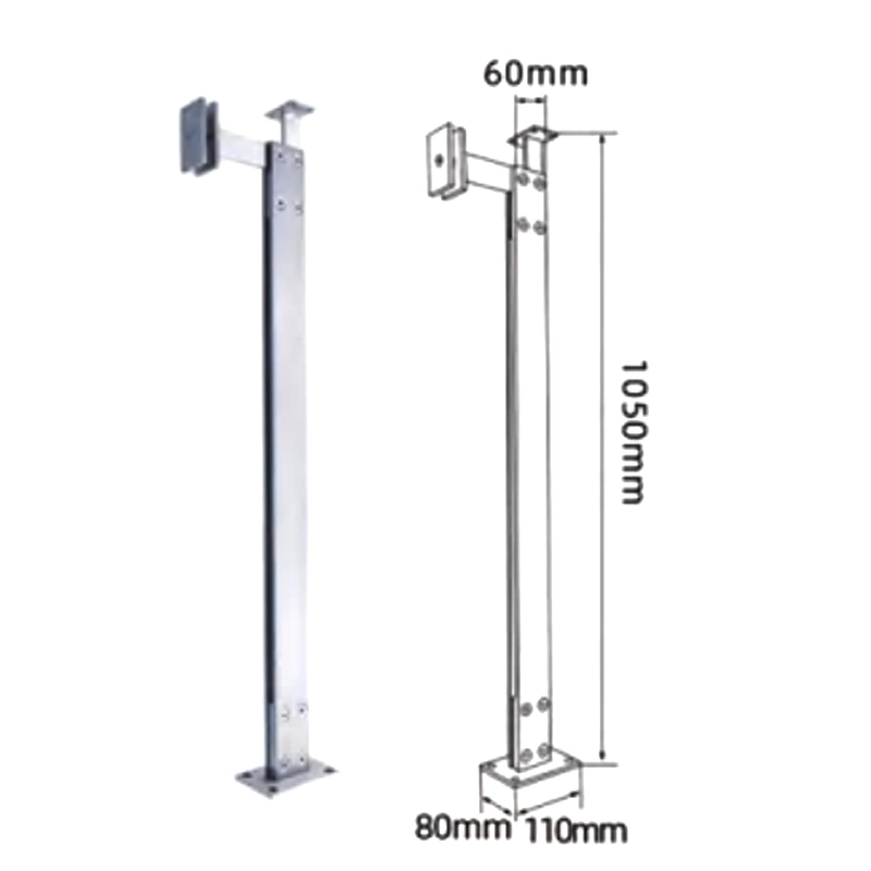 High quality/High cost performance  Stainless Steel Multi-Finish Balustrade Stair Handrail Strut