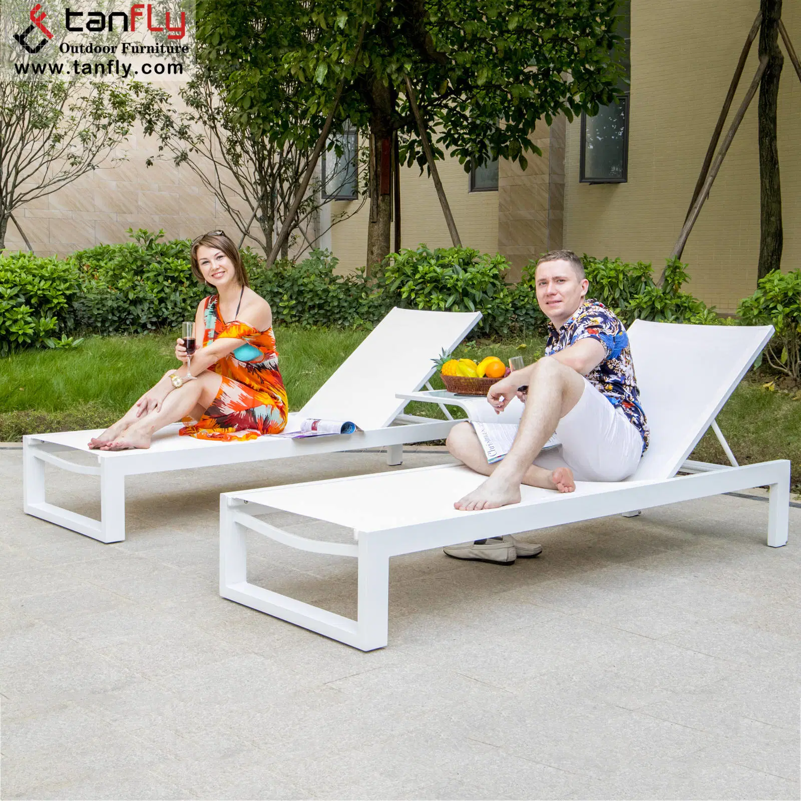 Garden Hotel Beach Furniture cadeira de piscina espreguiçadeira rattan Vime sunbed Outdoor Chaise Lounge