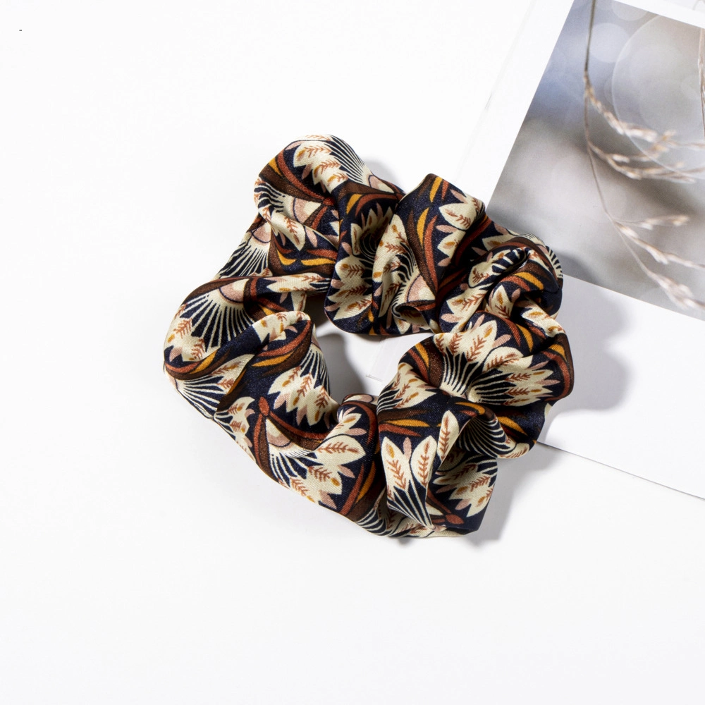 Fashion Peacock Printed Retro Hair Rope Hair Band Hair Accessories