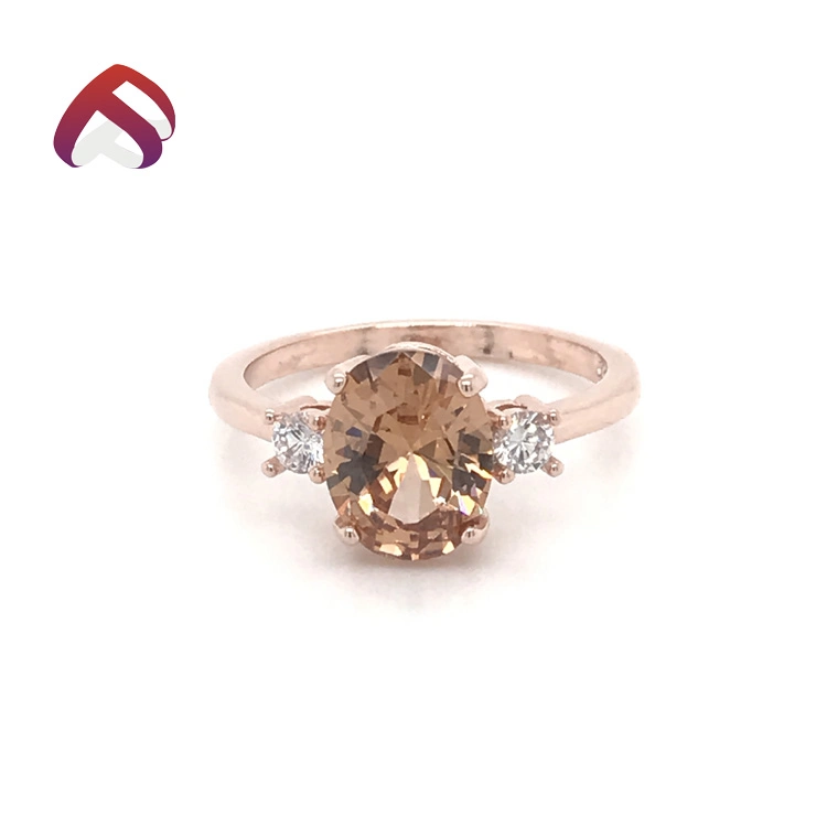 Usine de bijoux Hot Morganite bague de mariage