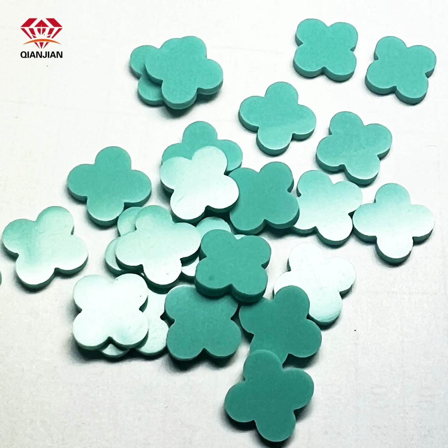 Four Leaf Clover Stone Excellent Agate Exquisite Malachite Stone for Jewelry Sets