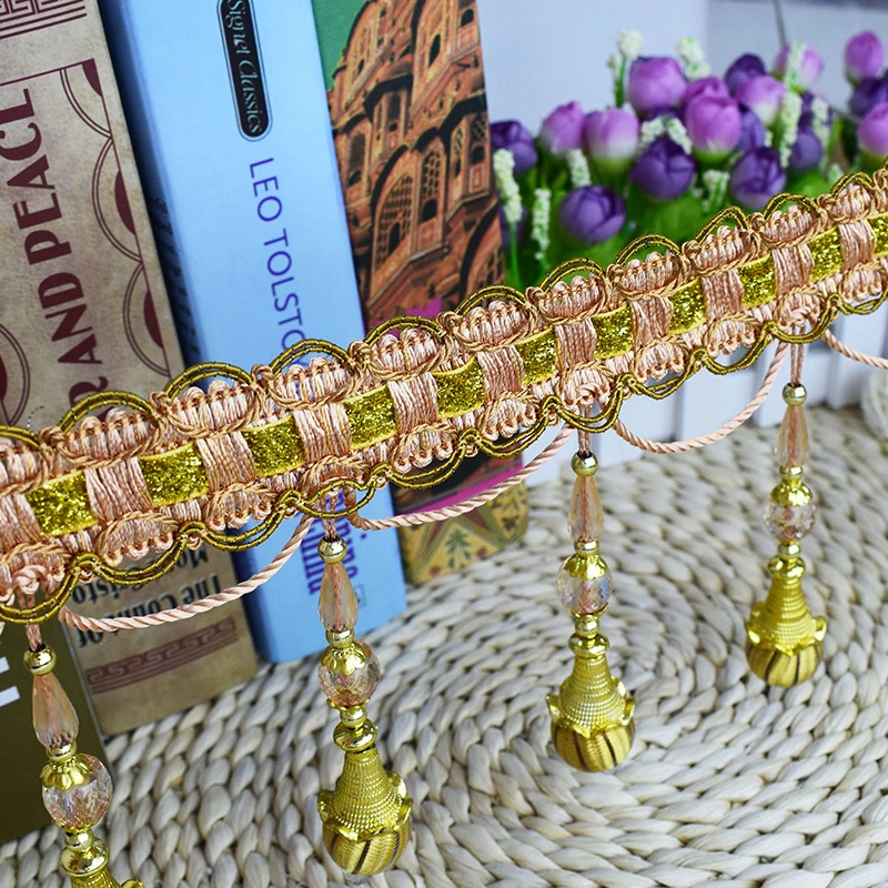 Decoration Curtain Plastic Crystal Beads Tassel Fringe for Curtain