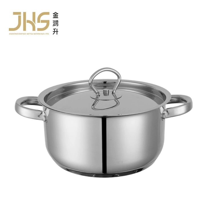 Batterie de cuisine ensemble de casseroles, 5 / 6 pièces avec couvercle en verre, cuisinière, casserole, acier inoxydable poli miroir